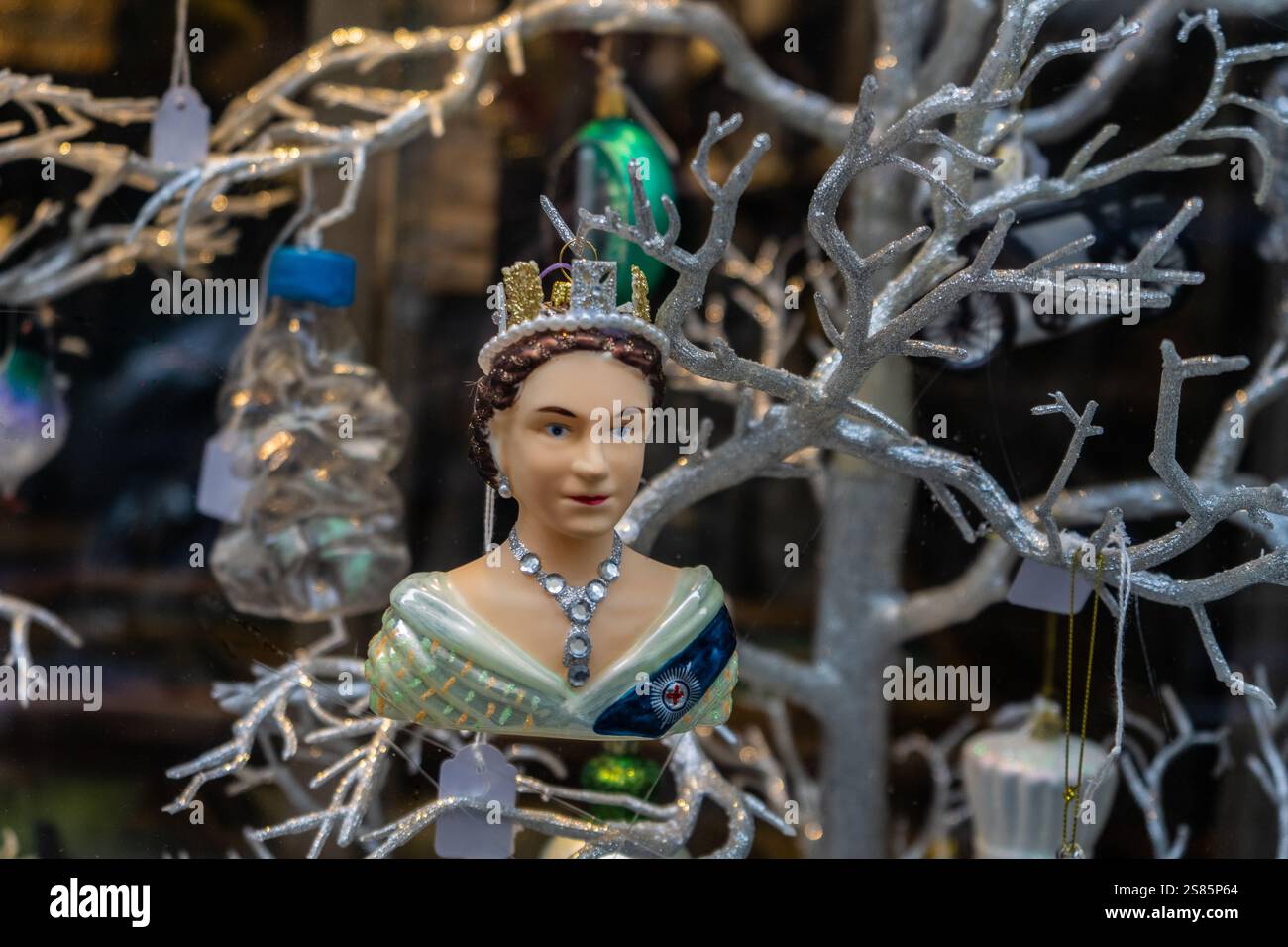 Weihnachtsbaumschmuck von Königin Elisabeth II., Frankreich Stockfoto