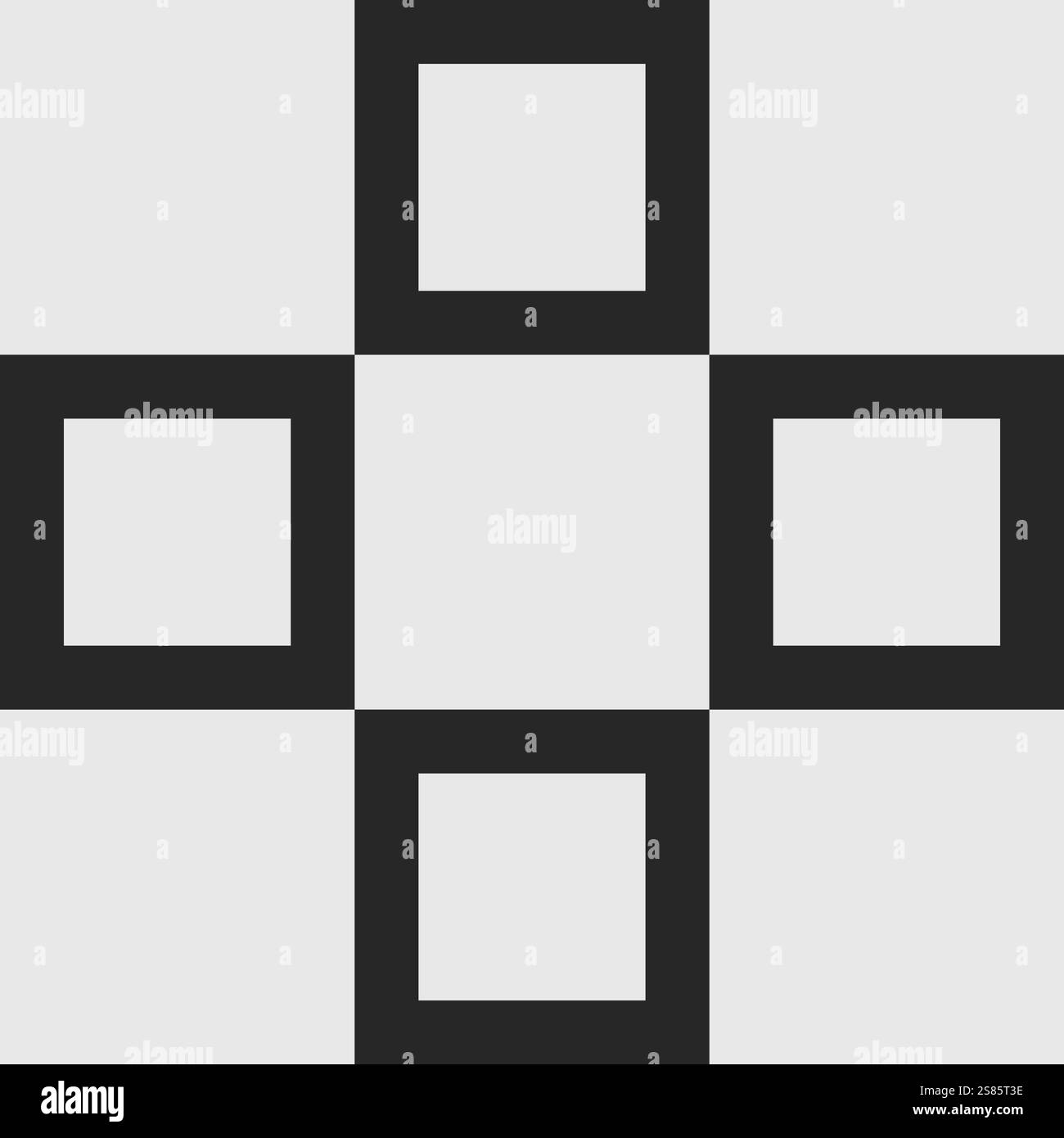Minimalistisches Schwarz-weiß-Rastermuster mit nahtlosen quadratischen Blöcken, ideal für eine klare und moderne Design-Ästhetik. Vektorhintergrund in hoher Qualität Stock Vektor