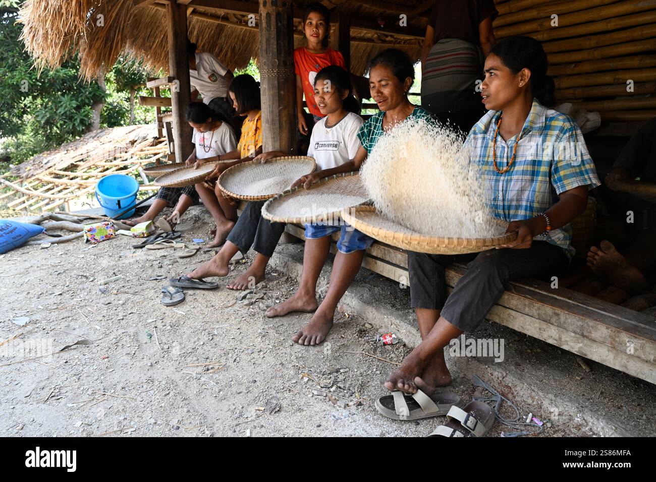 Tarung traditionelles Dorf auf Ostsumba, Indonesien. Stockfoto