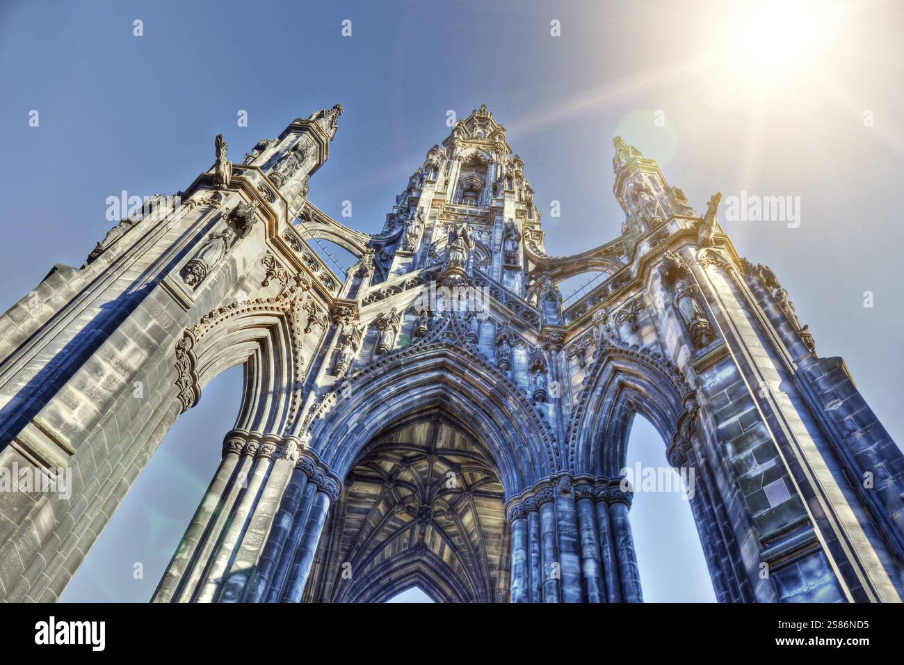 Eine Fotografie des Sir Walter Scott Memorial Stockfoto