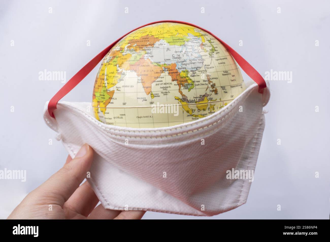 Globale Quarantäne bei Virusausbruch., Pandemie. Gesundheitsrisiko, Quarantänevirus Stockfoto