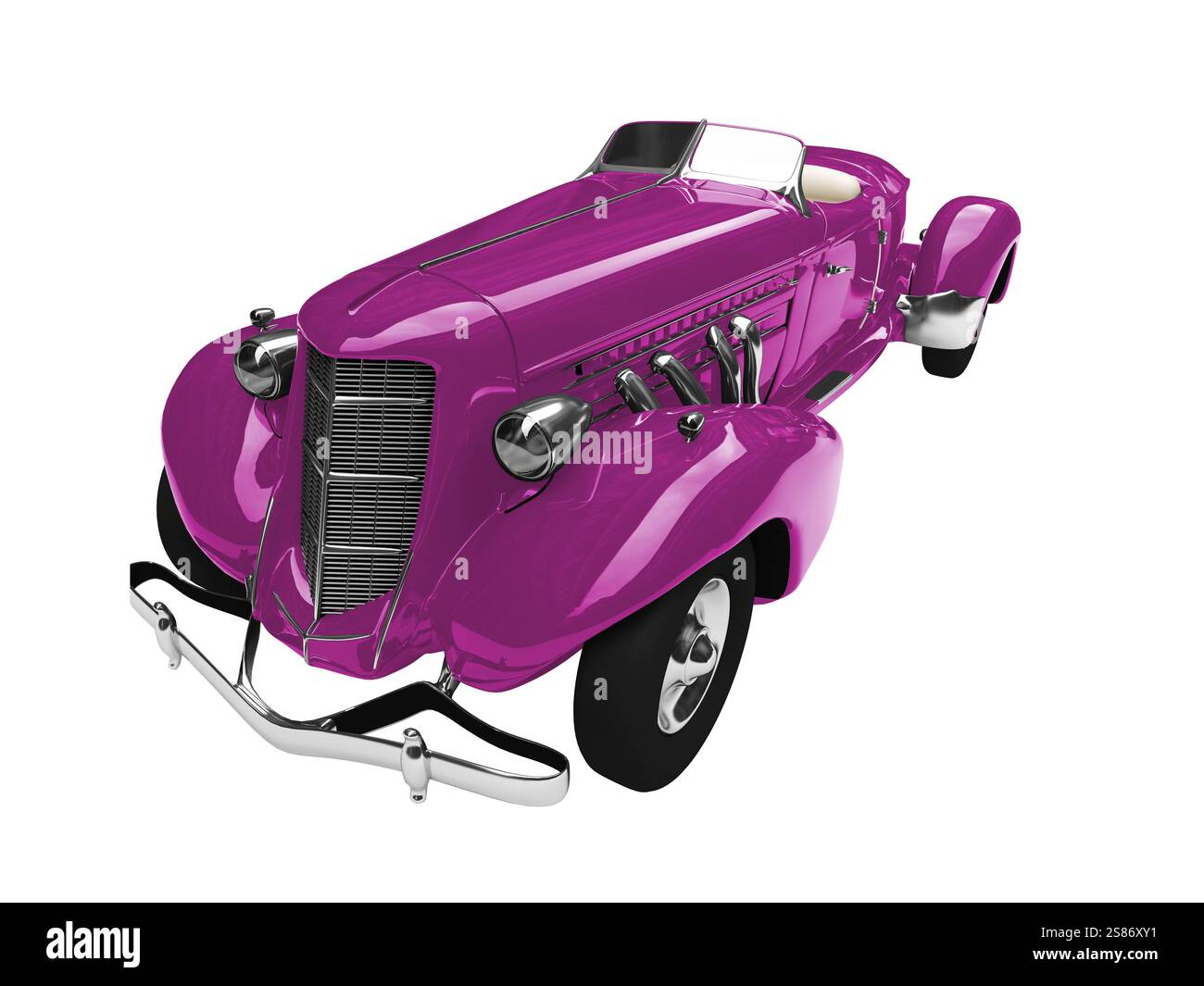 Isolierter Oldtimer auf weißem Hintergrund Stockfoto