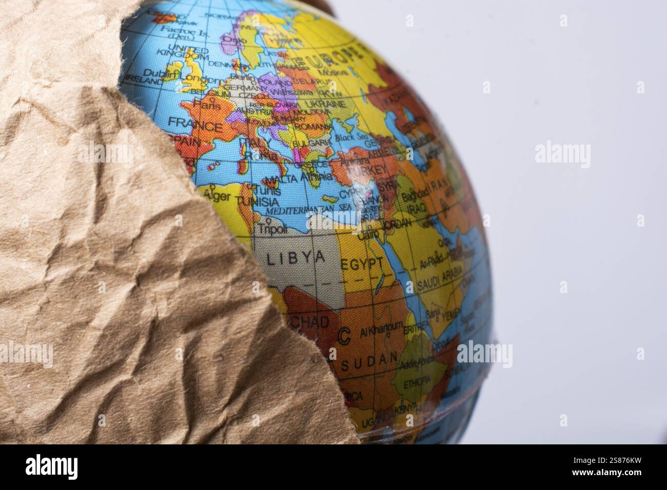 Globale Quarantäne bei Virusausbruch., Pandemie. Gesundheitsrisiko, Quarantänevirus Stockfoto