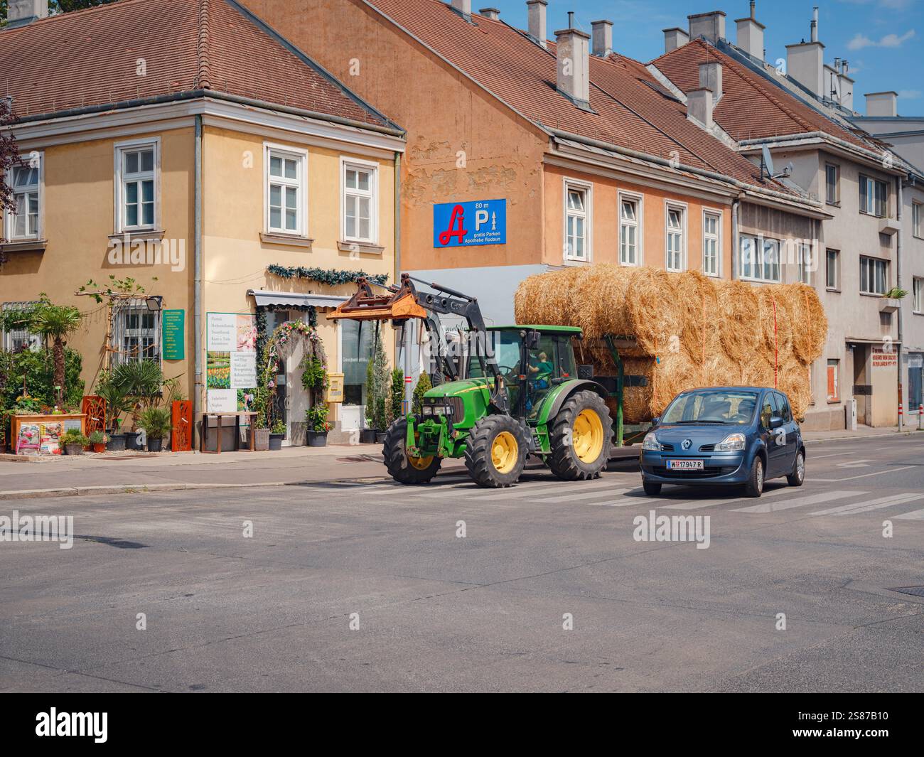 Rodaun, Österreich - 22. JULI 2023. Landkreis Moedling, Niederösterreich. . Rodaun - Stadtleben Stockfoto