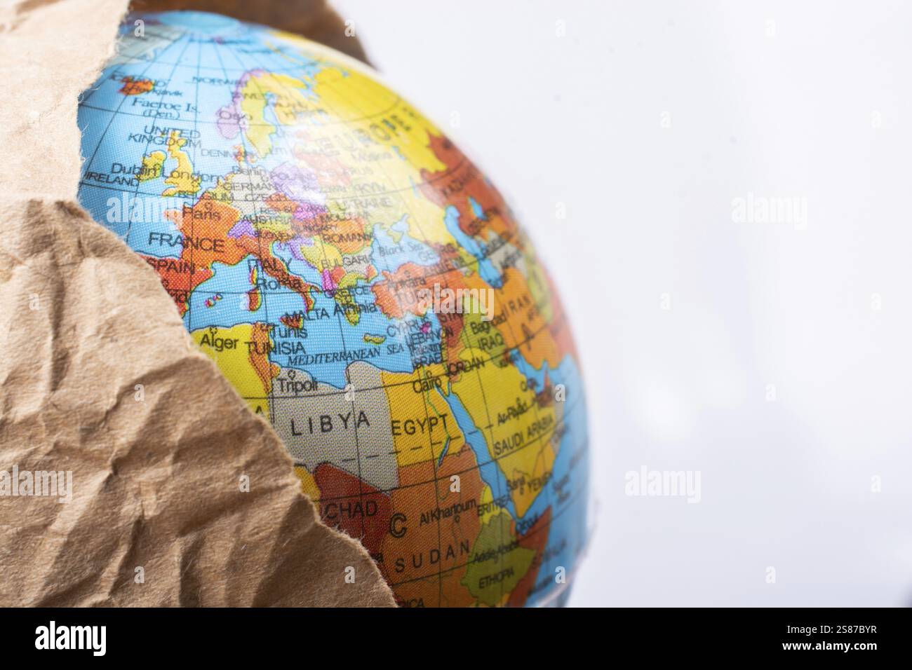 Globale Quarantäne bei Virusausbruch., Pandemie. Gesundheitsrisiko, Quarantänevirus Stockfoto