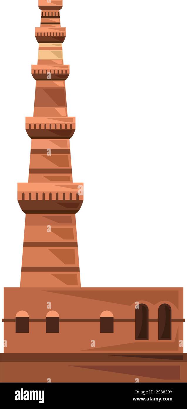 qutub minar-Denkmal in Neu-delhi Stock Vektor