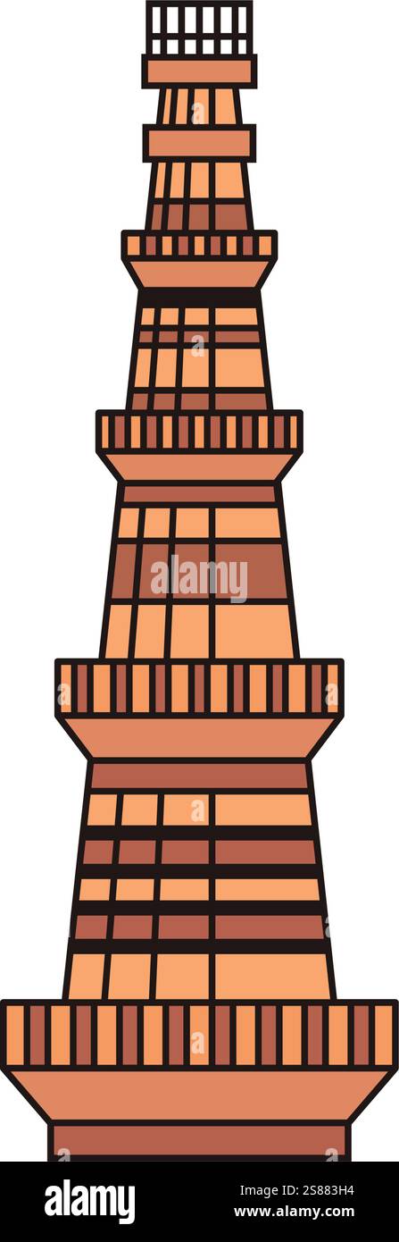 qutub Minar in Neu delhi Stock Vektor