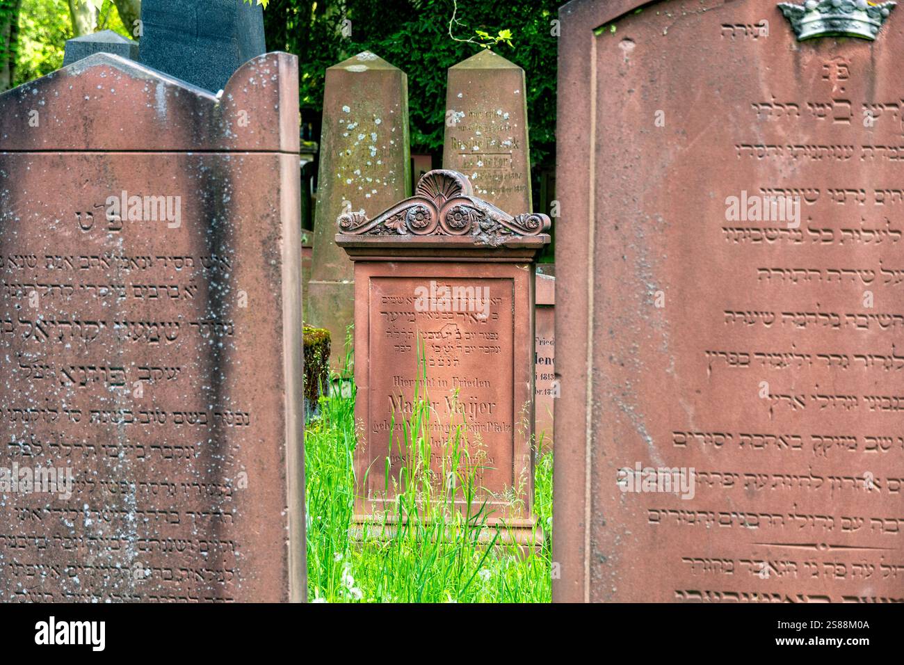 Alter jüdischer Friedhof in Frankfurt am Main Stockfoto