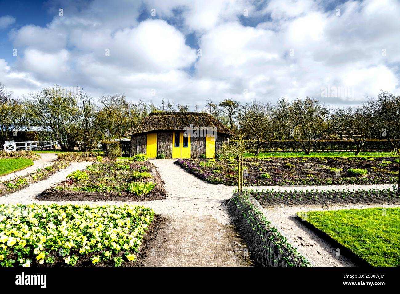 Haus und Garten der Maler Emil Nolde in Norddeutschland; Nolde Haus in Seebüll, Nordfriesland Stockfoto