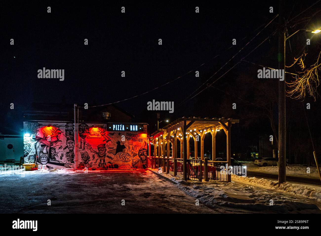 London Ontario bei Nacht im Zentrum von London Ontario Stockfoto
