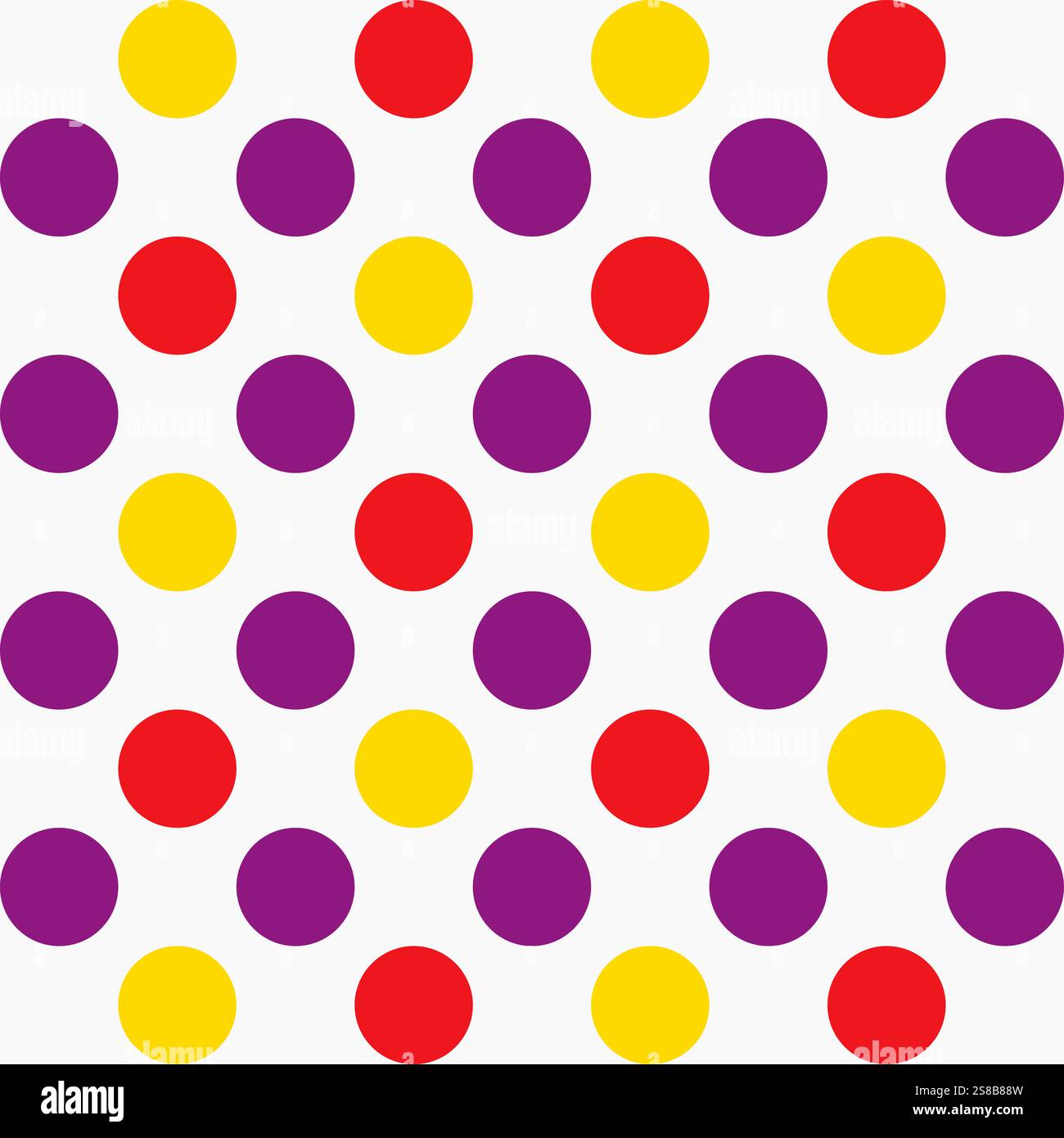 Farbenfrohes Kreismuster auf weißem Hintergrund, ideal für Textilien, Tapeten und Hintergründe. Hochwertiges Vektordesign für kreativ und modisch Stock Vektor
