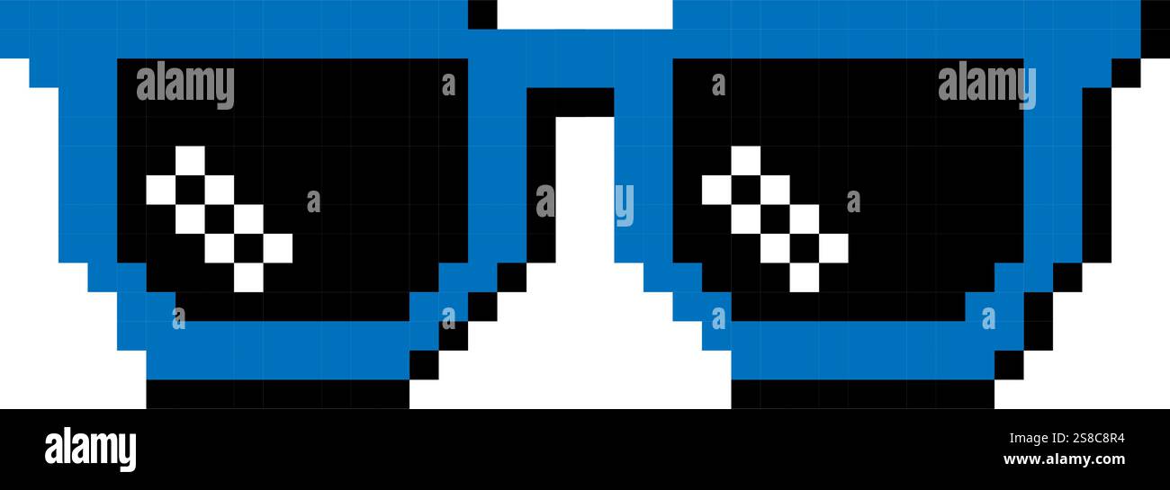 Pixelsymbol Sonnenbrille. Sumer Zubehör Stock Vektor