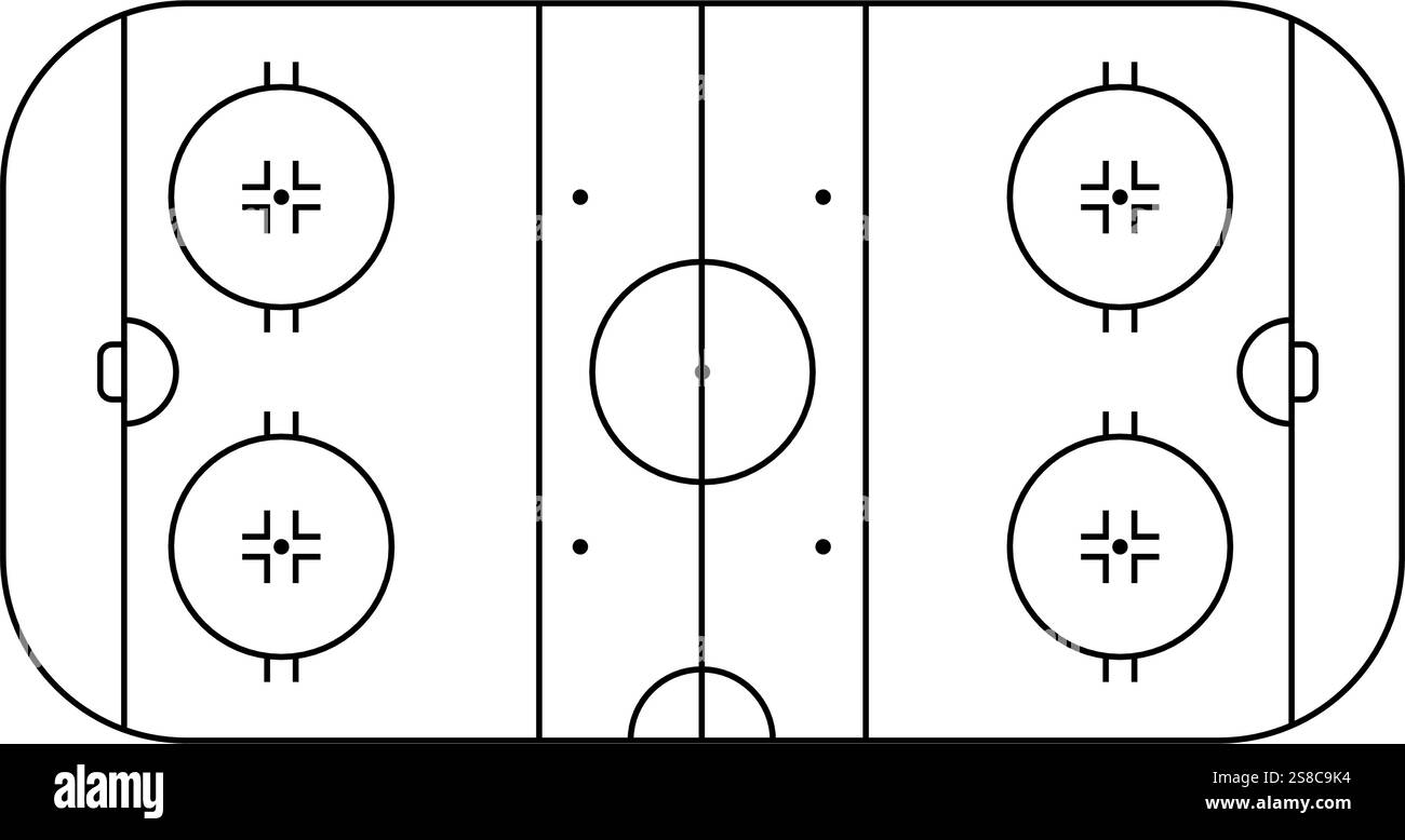 Eishockeybahn, Mannschaftssport Stock Vektor