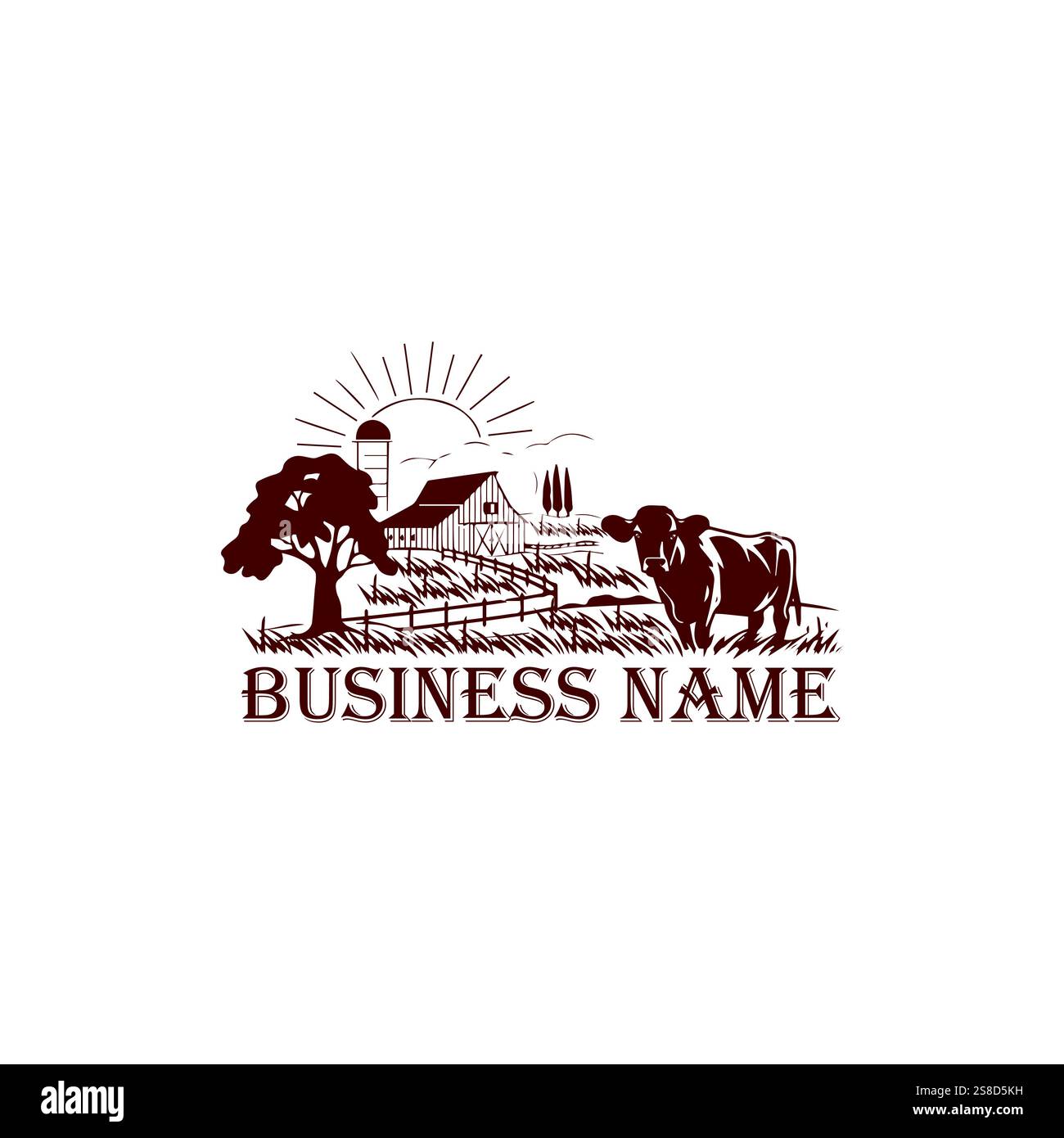 Vorlagenvektor des Farming-Logos Stock Vektor