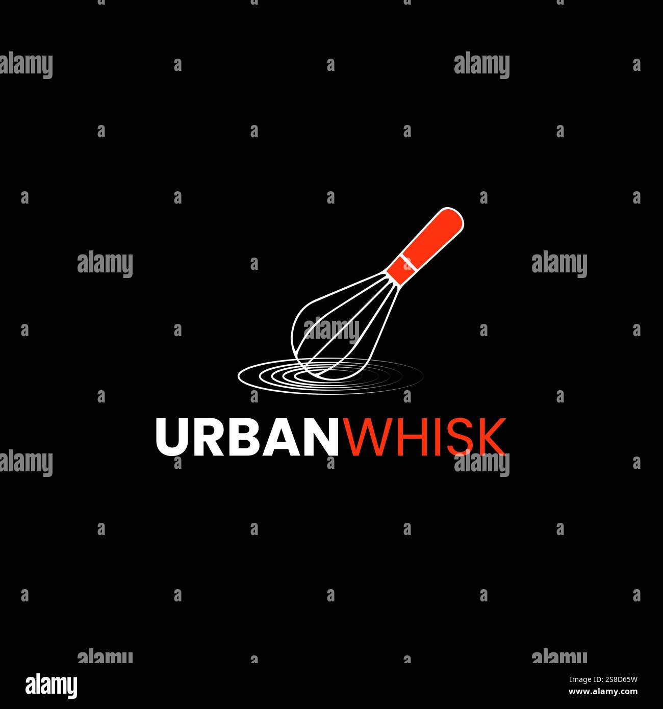 Urban Whisk Logo Vorlage Vektor Stock Vektor