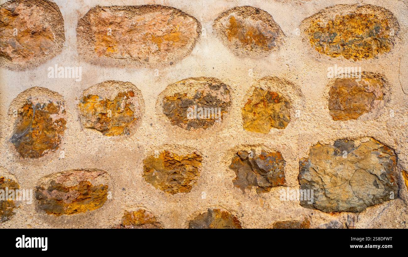 Strukturiertes Hintergrunddesign Mit Natursteinwand Stockfoto