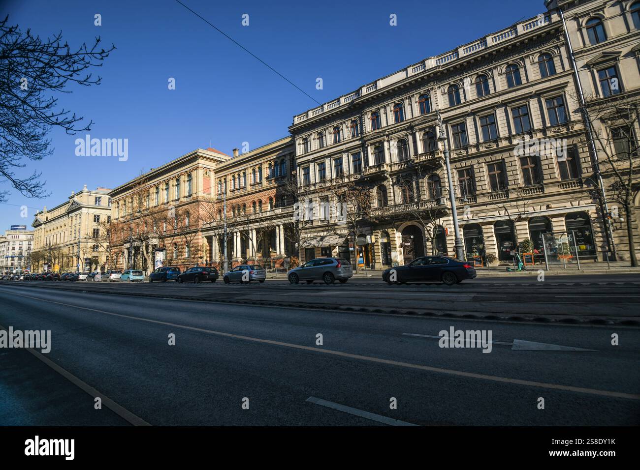 Budapest: Muzeum Boulevard. Ungarn Stockfoto