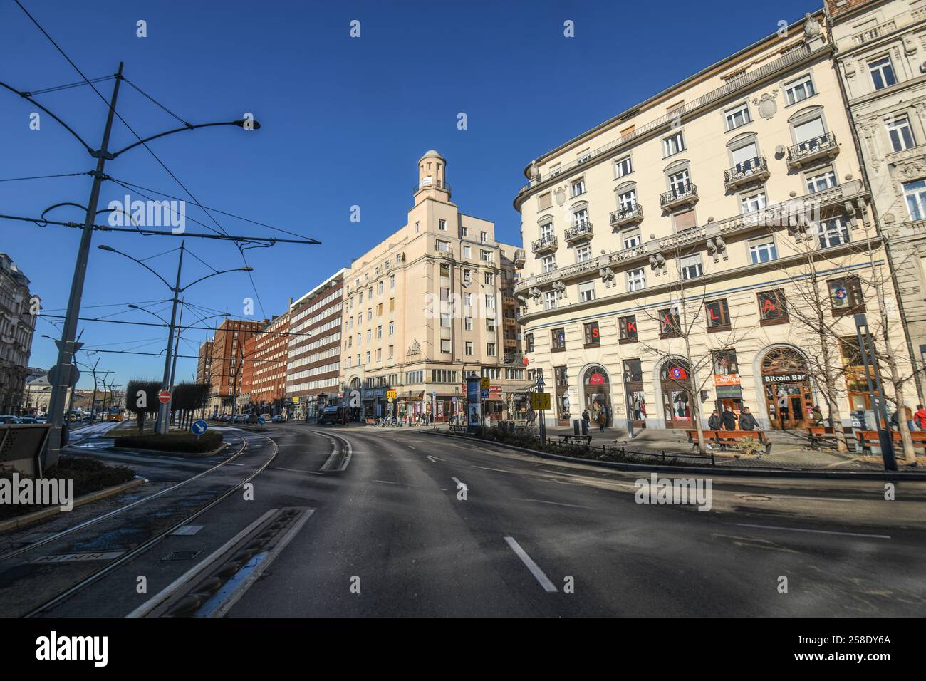 Stadtzentrum von Budapest: Karoly Boulevard, Ungarn Stockfoto