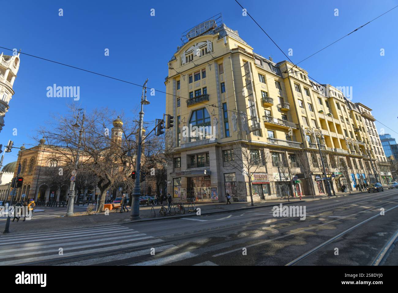 Belvarosi Szinhaz (Stadttheater). Budapest, Ungarn Stockfoto