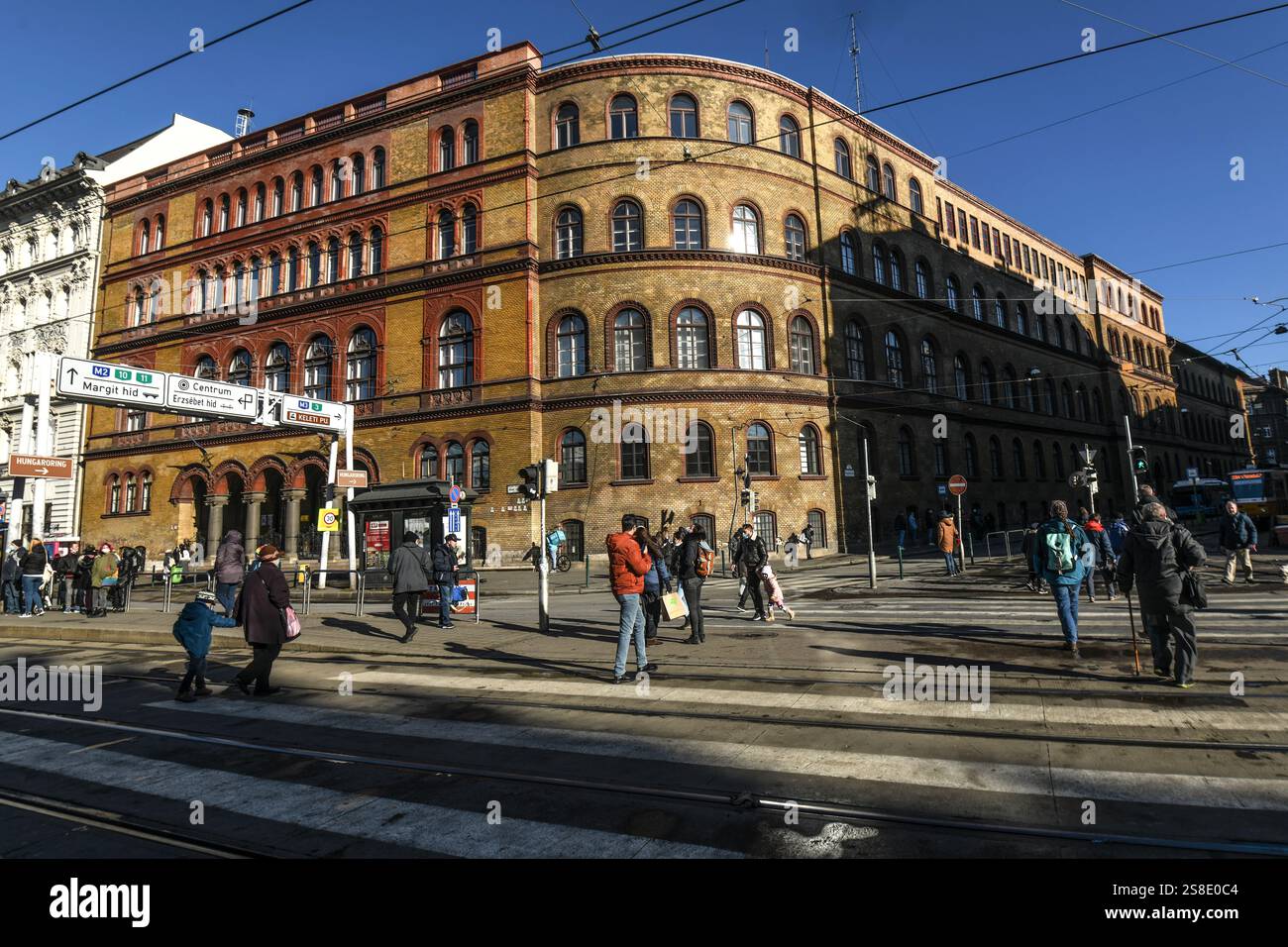 Stadtzentrum von Budapest: Jozsef Boulevard, Ungarn Stockfoto