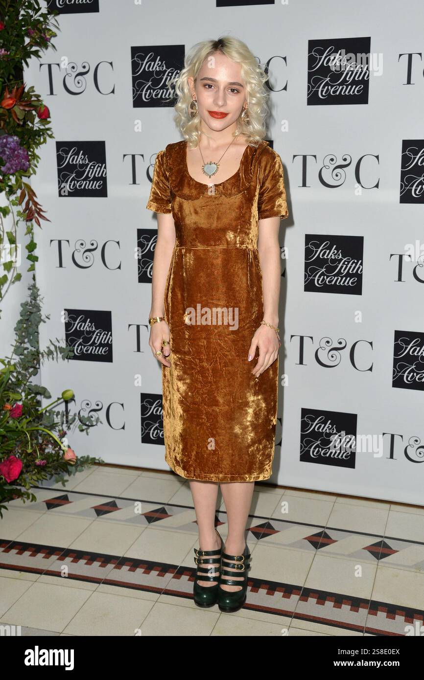 Sophia Anne Caruso nahm an den Town & Country Jewelry Awards Teil, die am 27. Januar 2020 in der L’Avenue in Saks, Saks Fifth Avenue in New York City stattfanden Stockfoto