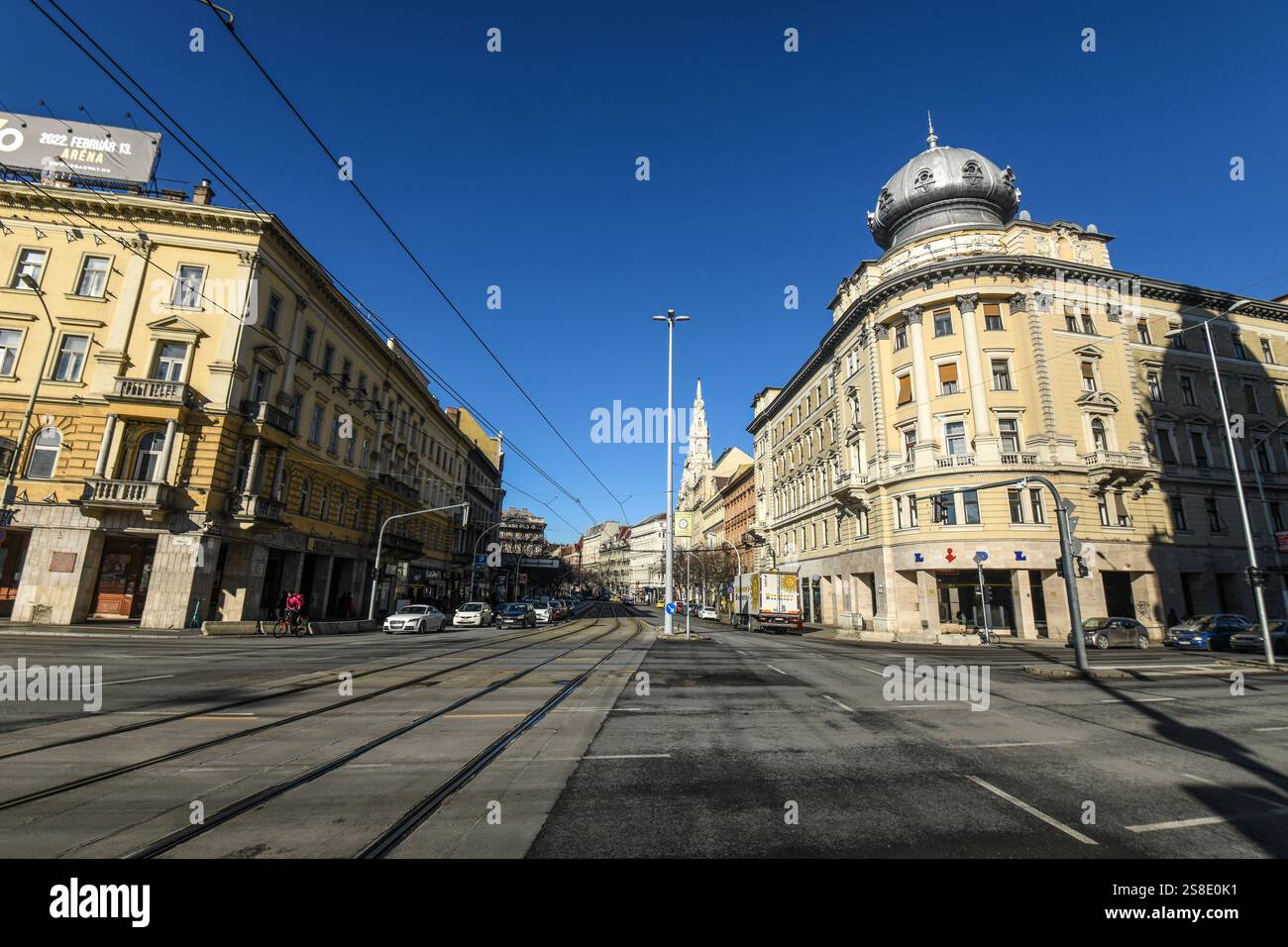 Stadtzentrum von Budapest: Erzsebet Boulevard. Ungarn Stockfoto