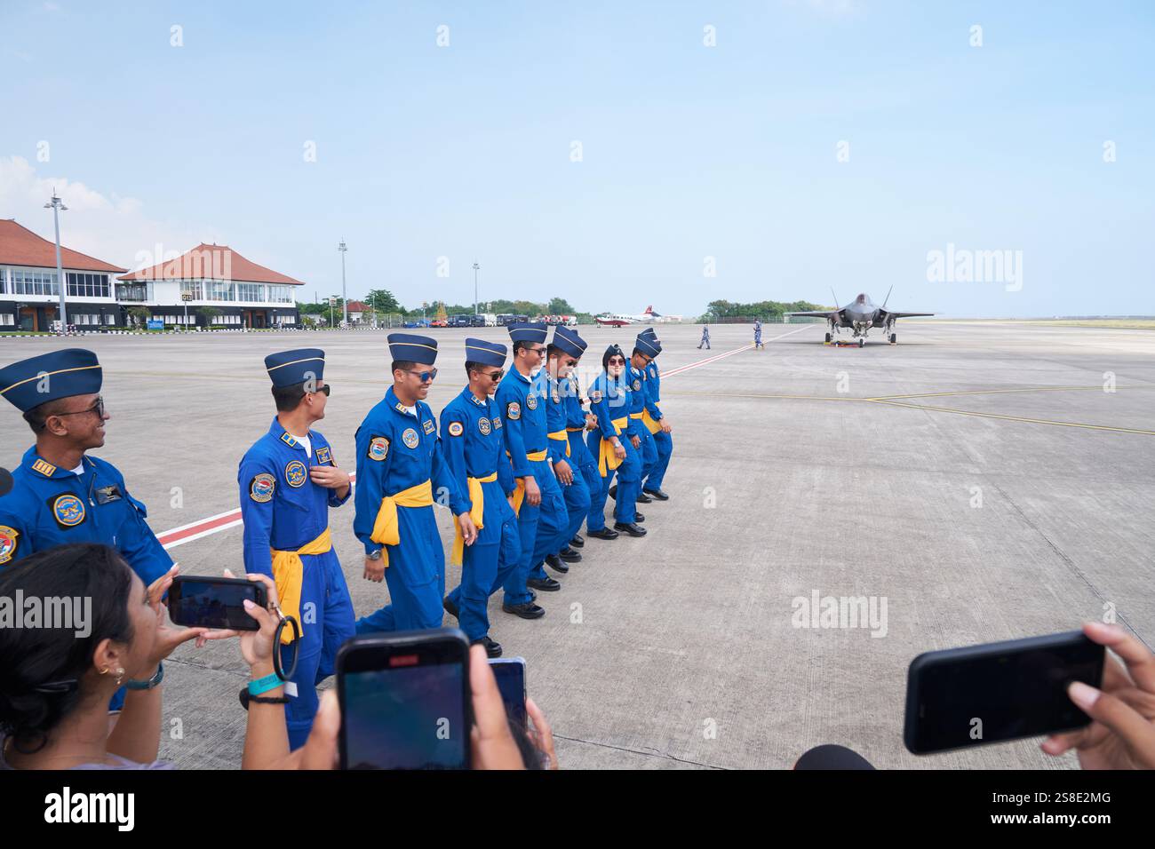 Indonesische Marine-Piloten Stockfoto