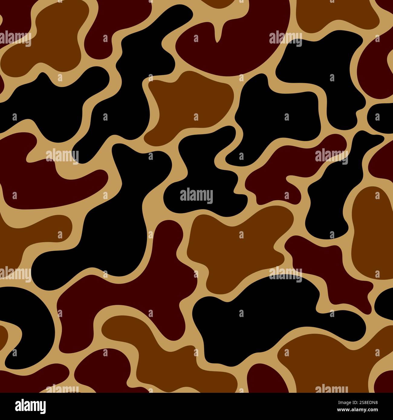 Vector Old School Camouflage Muster, nahtloses Camouflage Design Stock Vektor