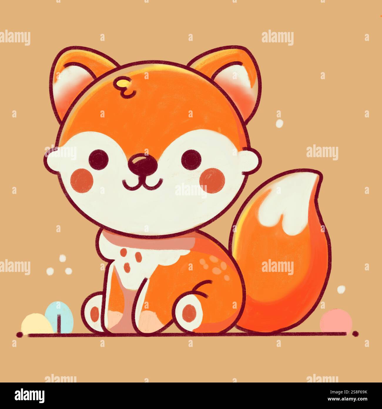 Niedliche Fuchs-Illustration Stockfoto