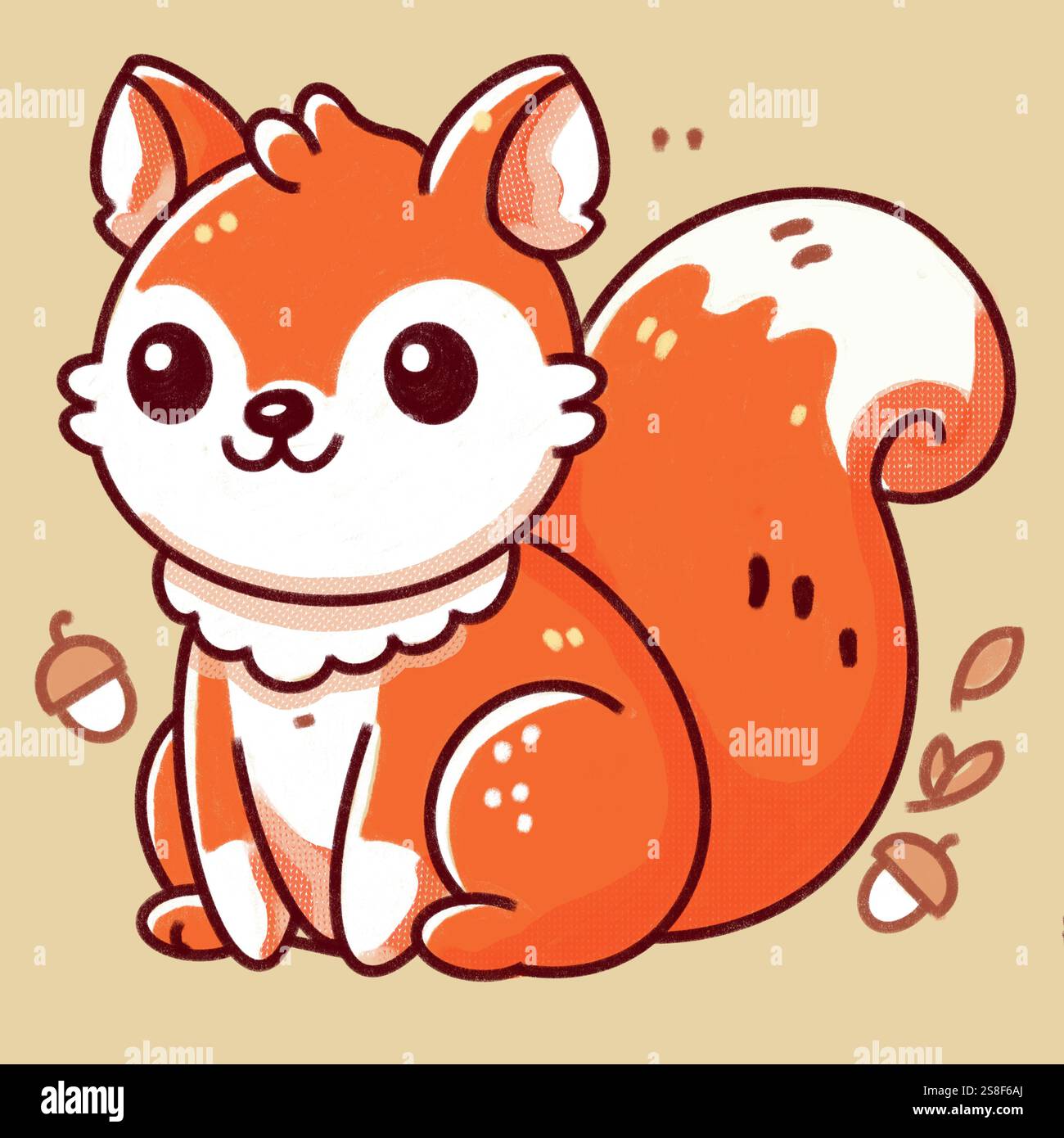 Niedliche Illustration des Eichhörnchens Stockfoto