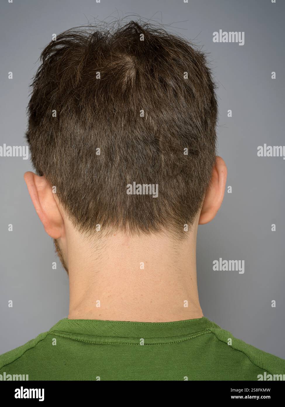 Rückansicht der Männerhaare Stockfoto