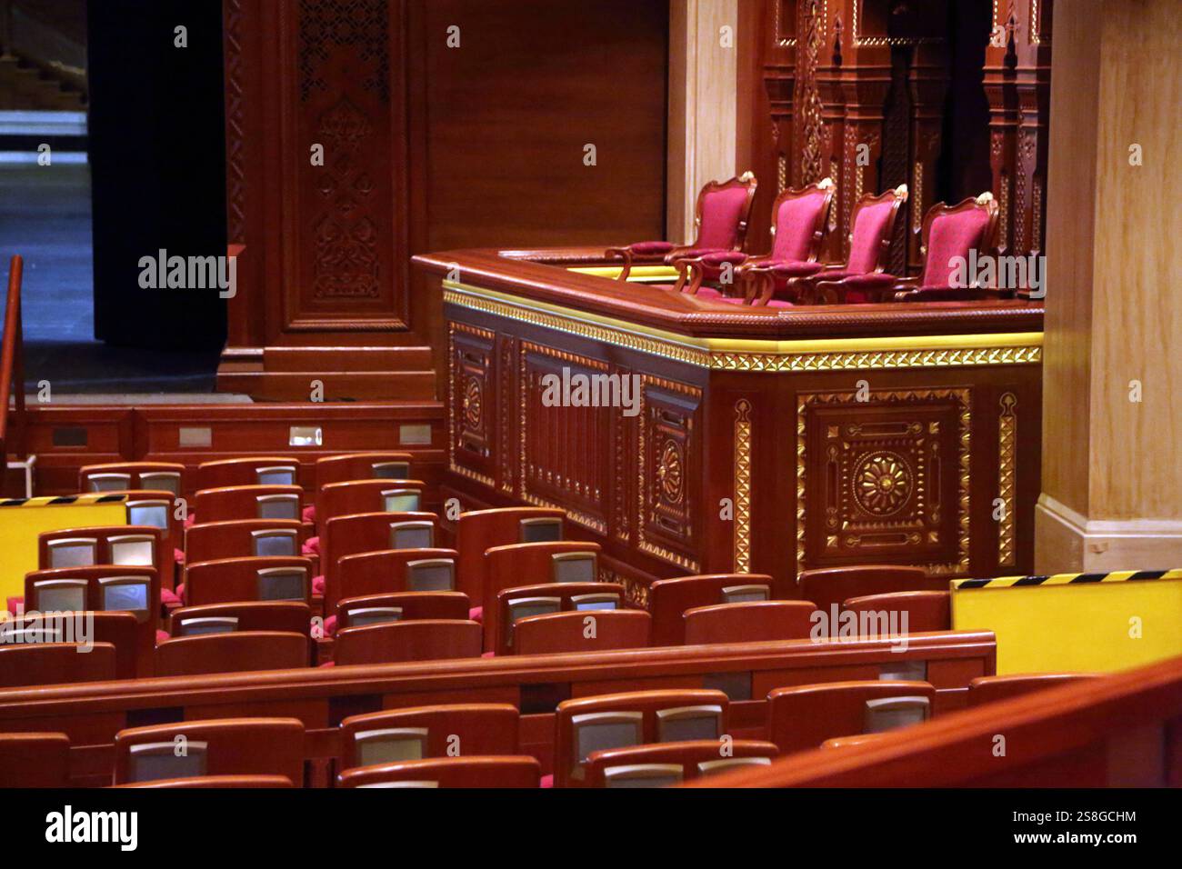 Innenarchitektur des Royal Opera House Muscat Oman Stockfoto