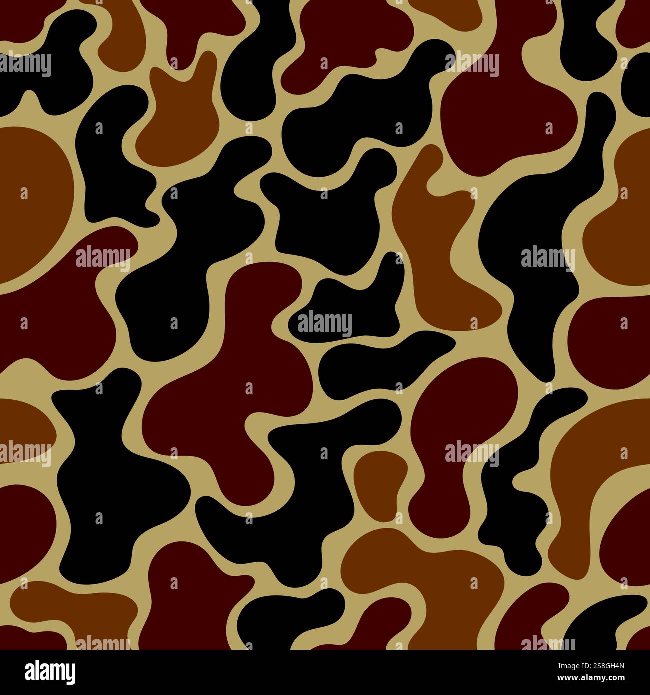 Vector Old School Camouflage Muster, Camo Design Stock Vektor