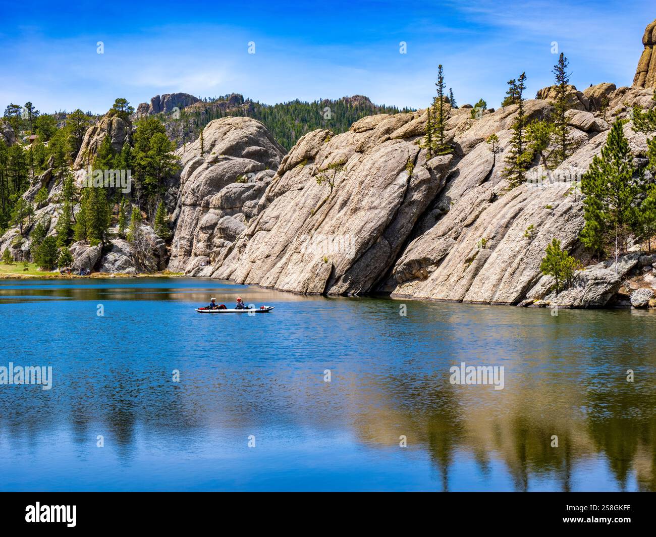Landschaft mit Sylvan Lake, Custer State Park, Black Hills, South Dakota, USA Stockfoto