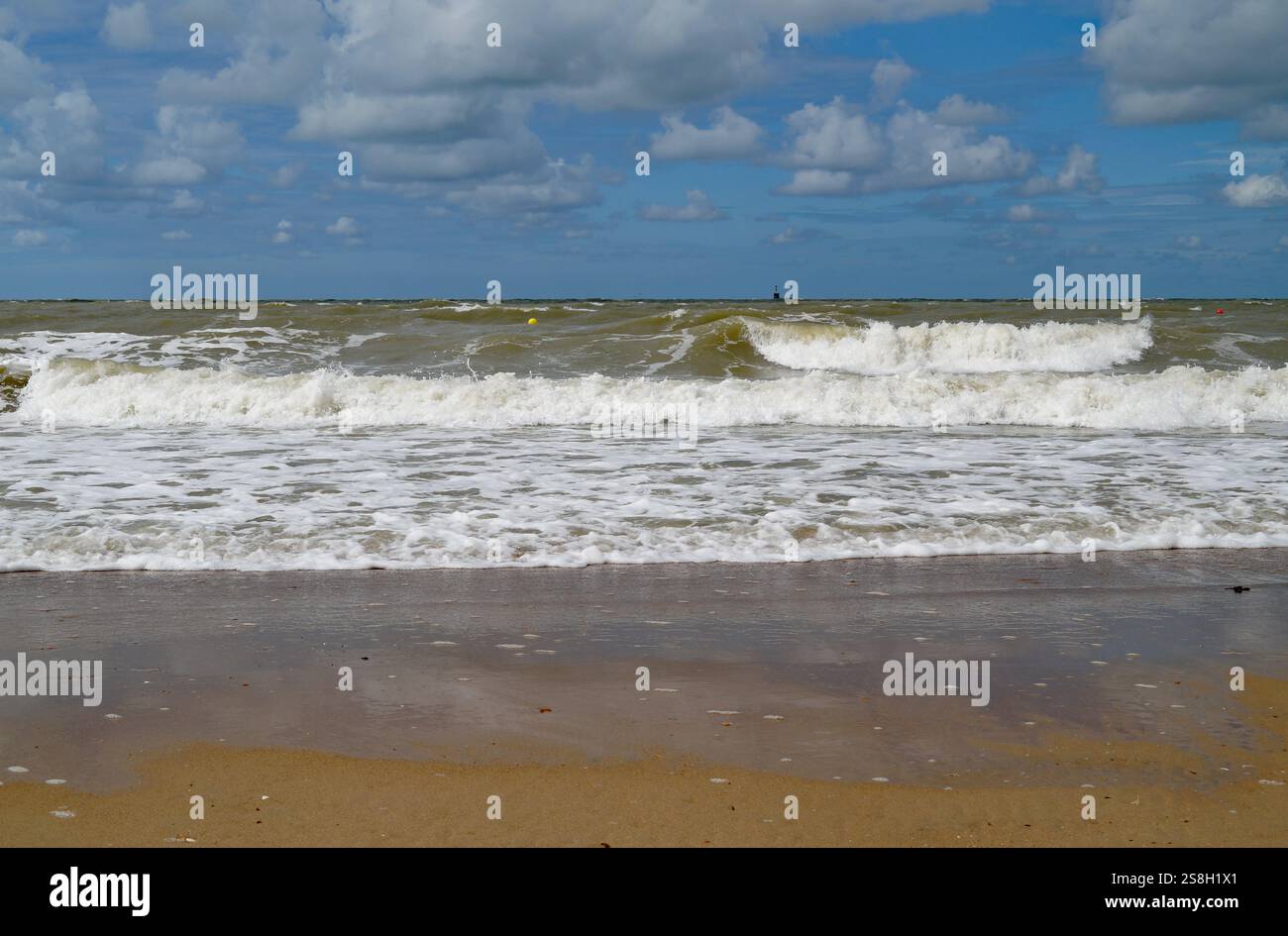 Die malerische Küstenlinie der Nordsee in Ostende Belgien (Oostende, Belgien) Stockfoto