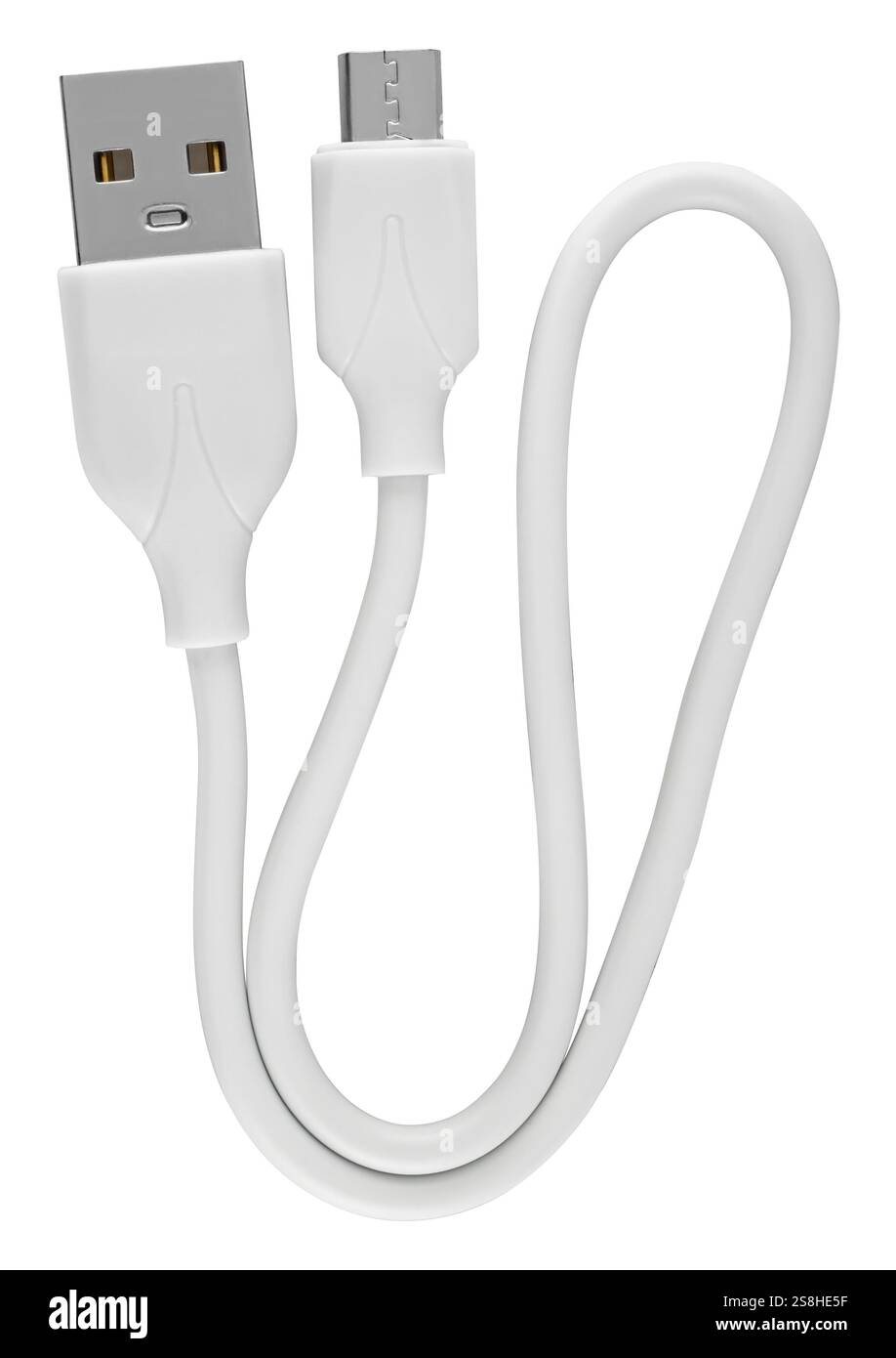 Universal Micro-USB- und USB-Kabel, das perfekte Zubehör. Stockfoto
