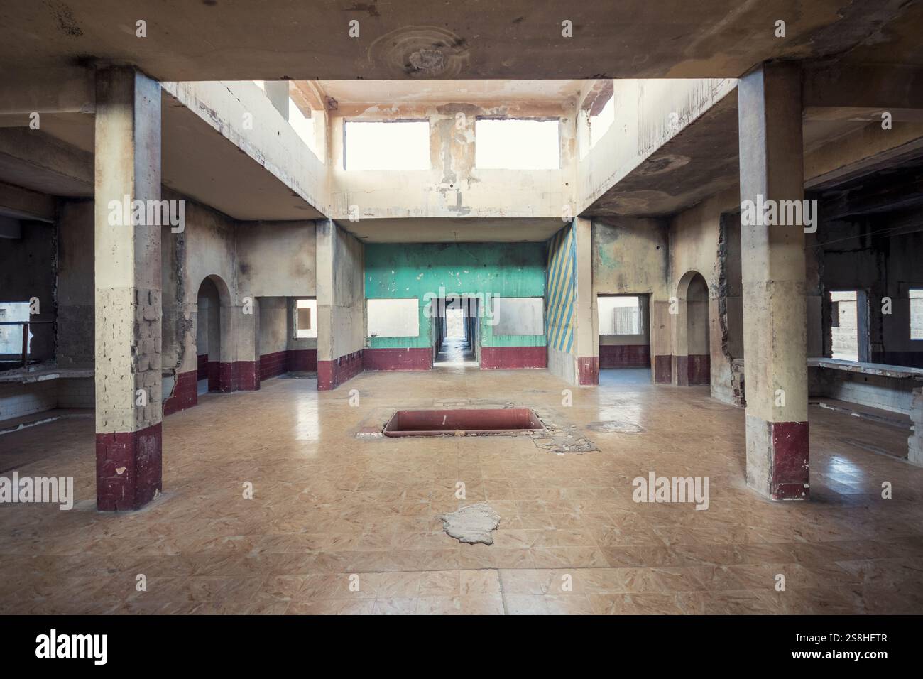 Die verlassenen Ruinen der alten Leprakolonie in Abades Teneriffa, Spanien 08-12-2024. Stockfoto