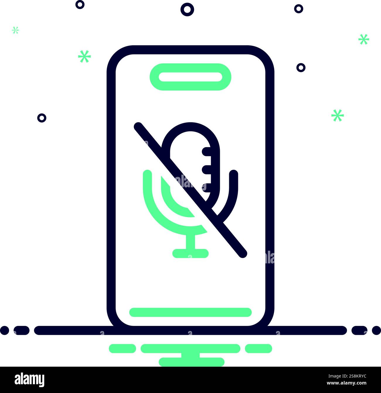 Symbol für keinen Ton, nein Stock Vektor