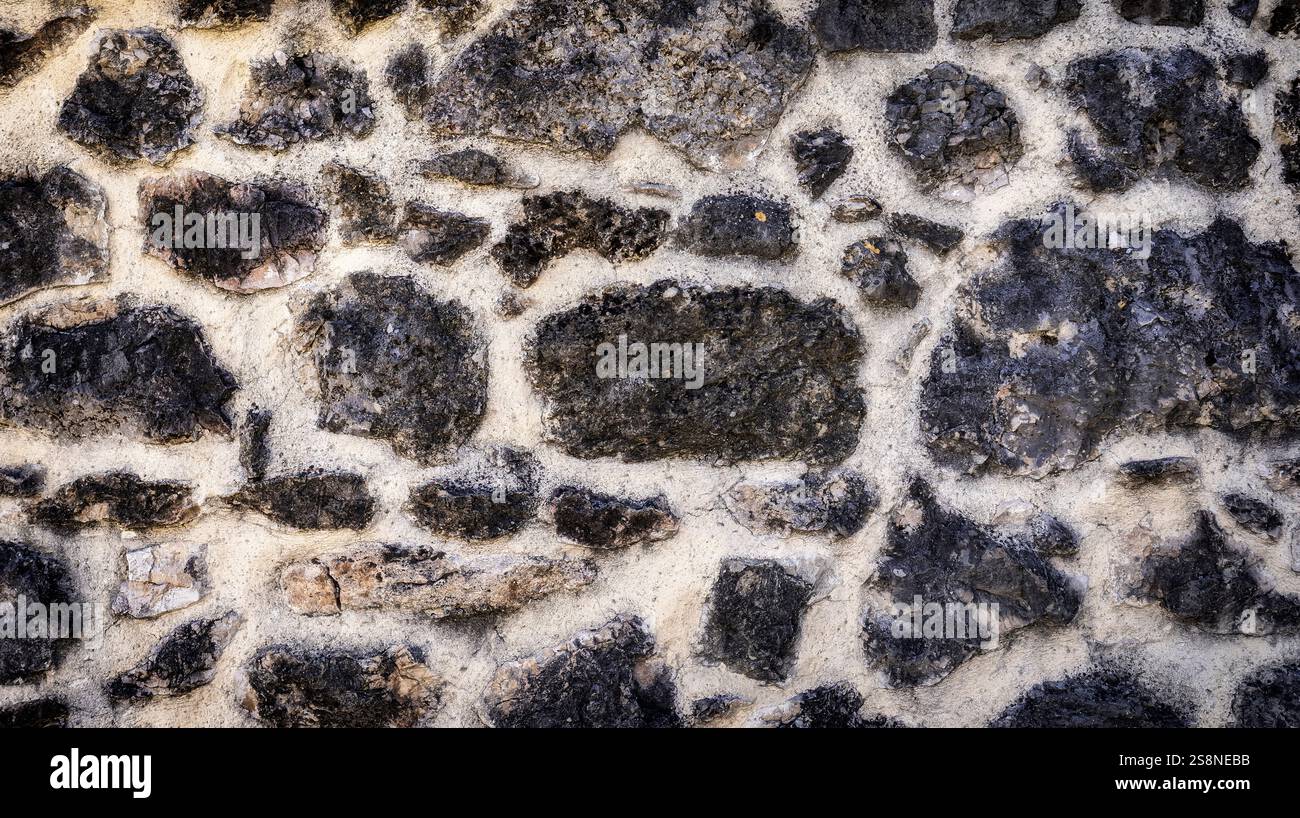 Strukturiertes Hintergrunddesign Mit Natursteinwand Stockfoto