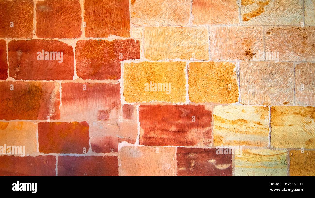 Abstraktes Strukturiertes Hintergrunddesign Aus Alten Ziegelwänden Stockfoto