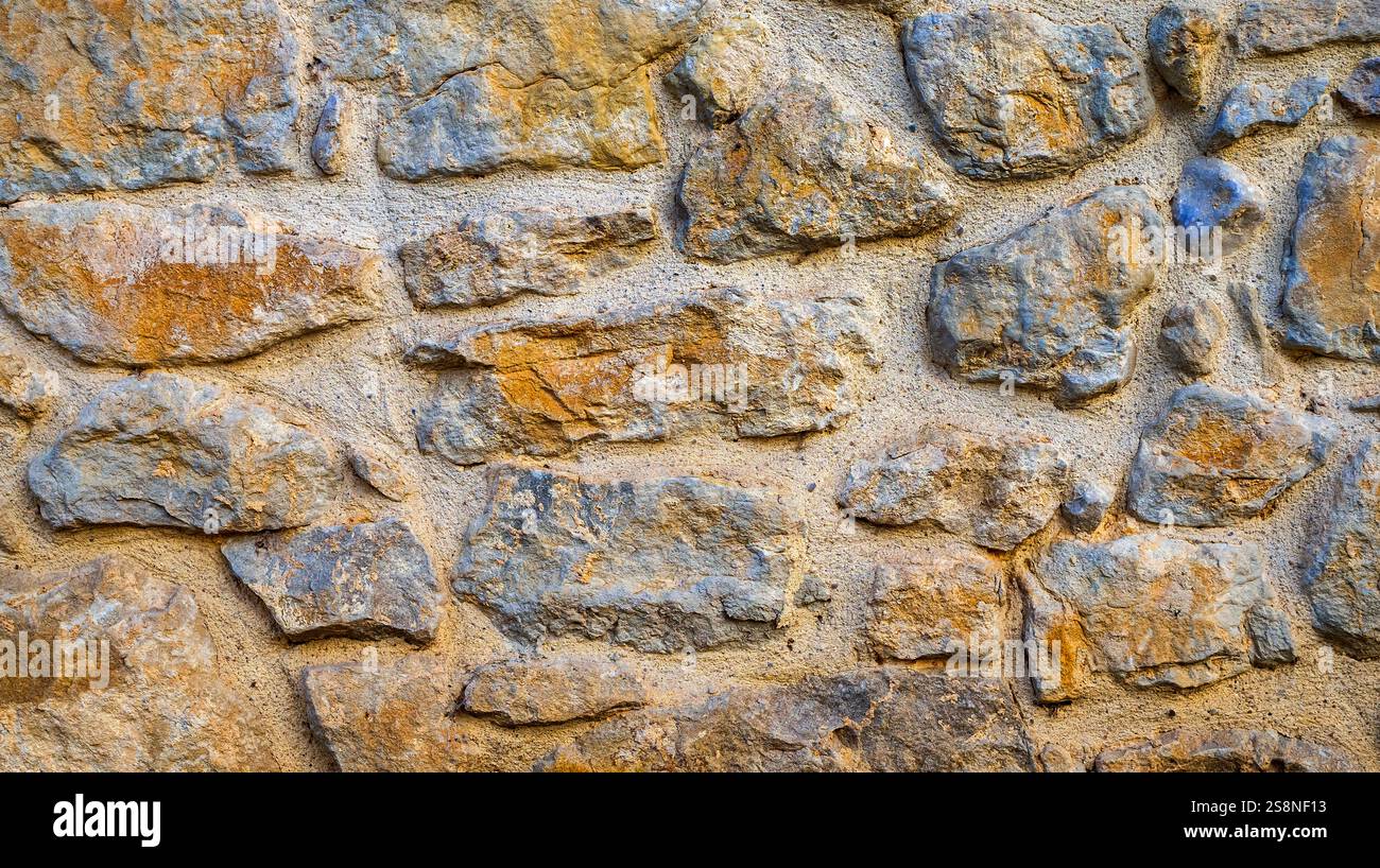 Strukturiertes Hintergrunddesign Mit Natursteinwand Stockfoto