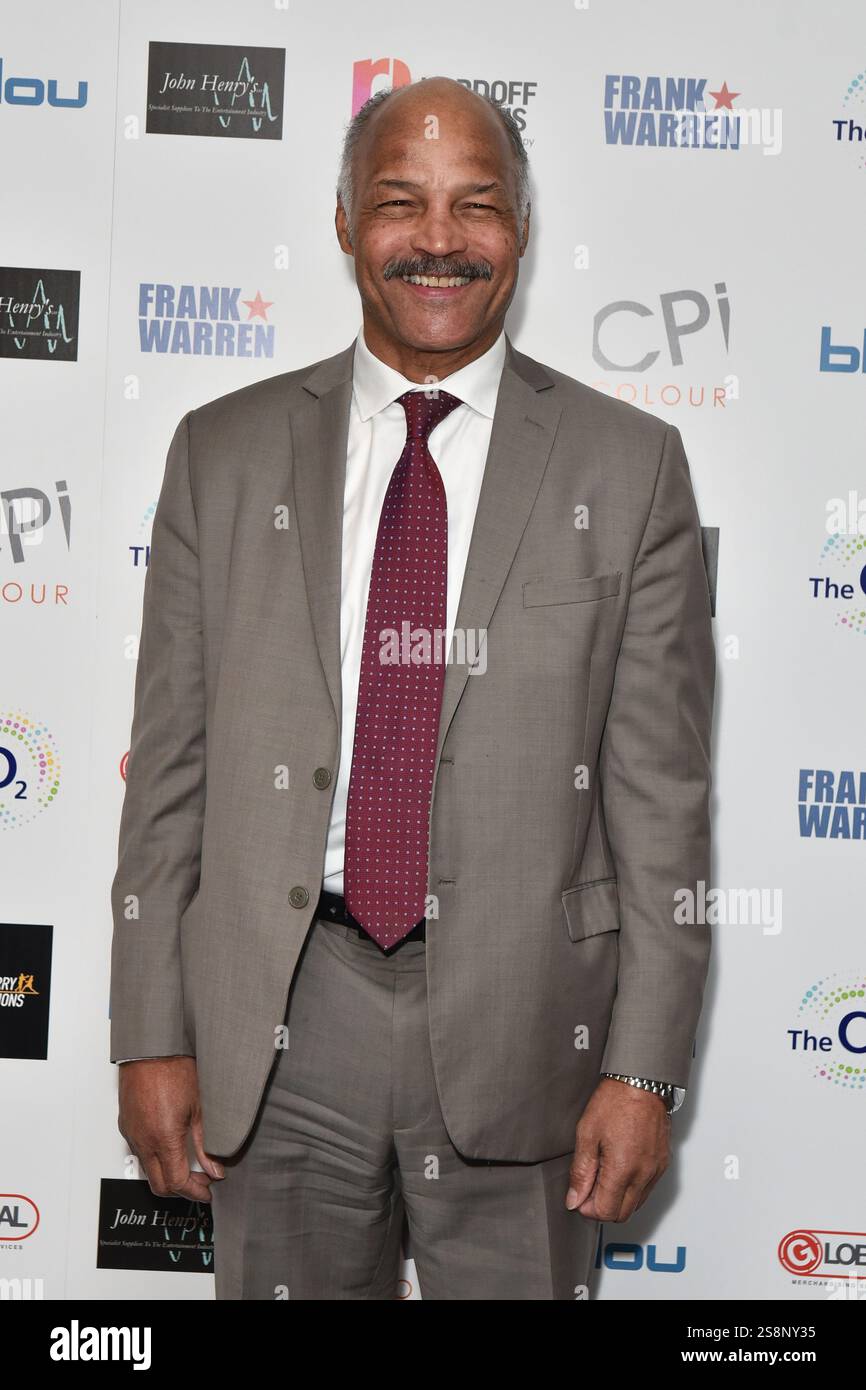 John Conteh nimmt am Nordoff Robbins Boxing Dinner in London Teil. November 2019 Stockfoto