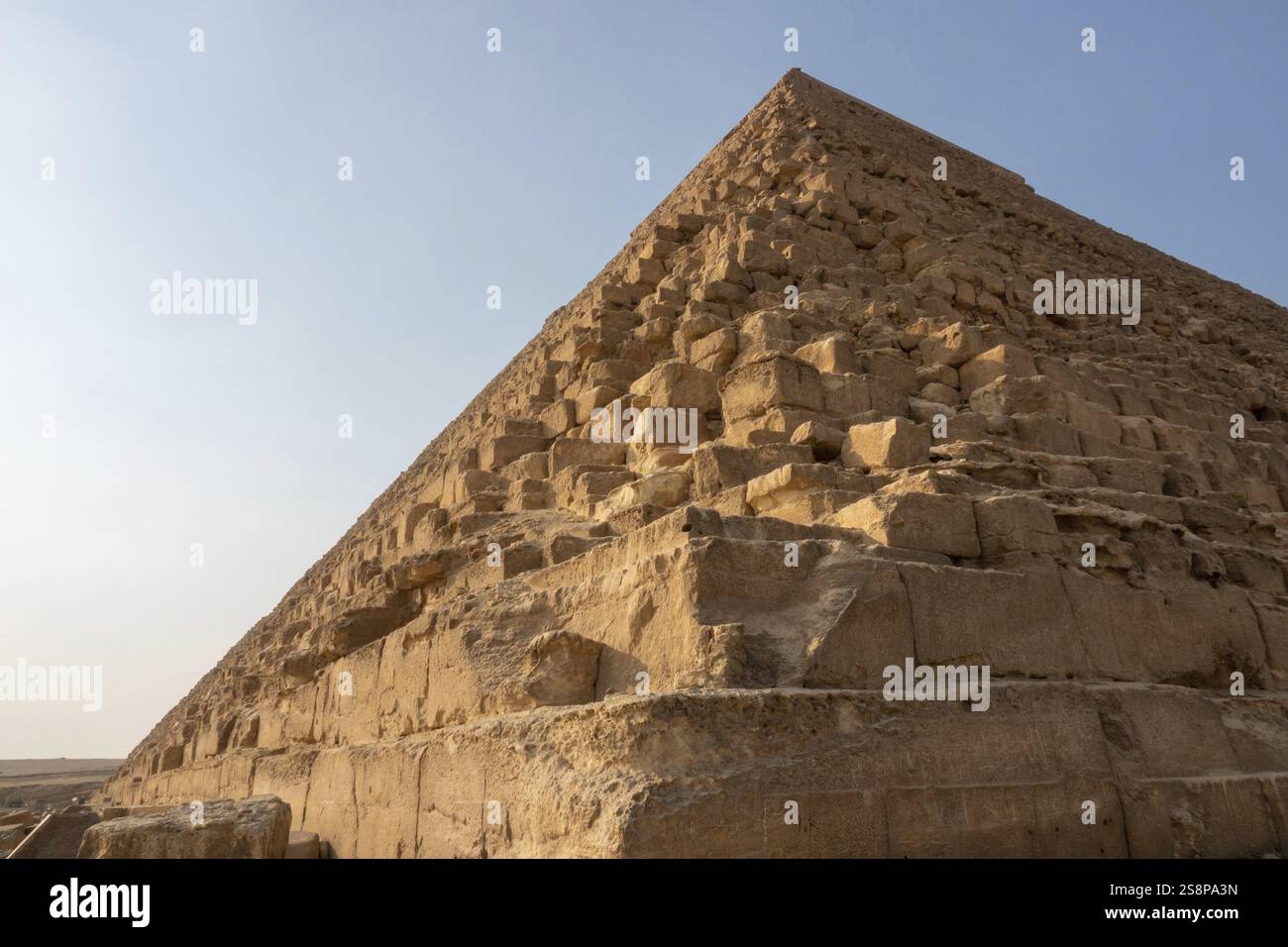 Ein Bild der Pyramiden in Gizeh Kairo Ägypten Stockfoto