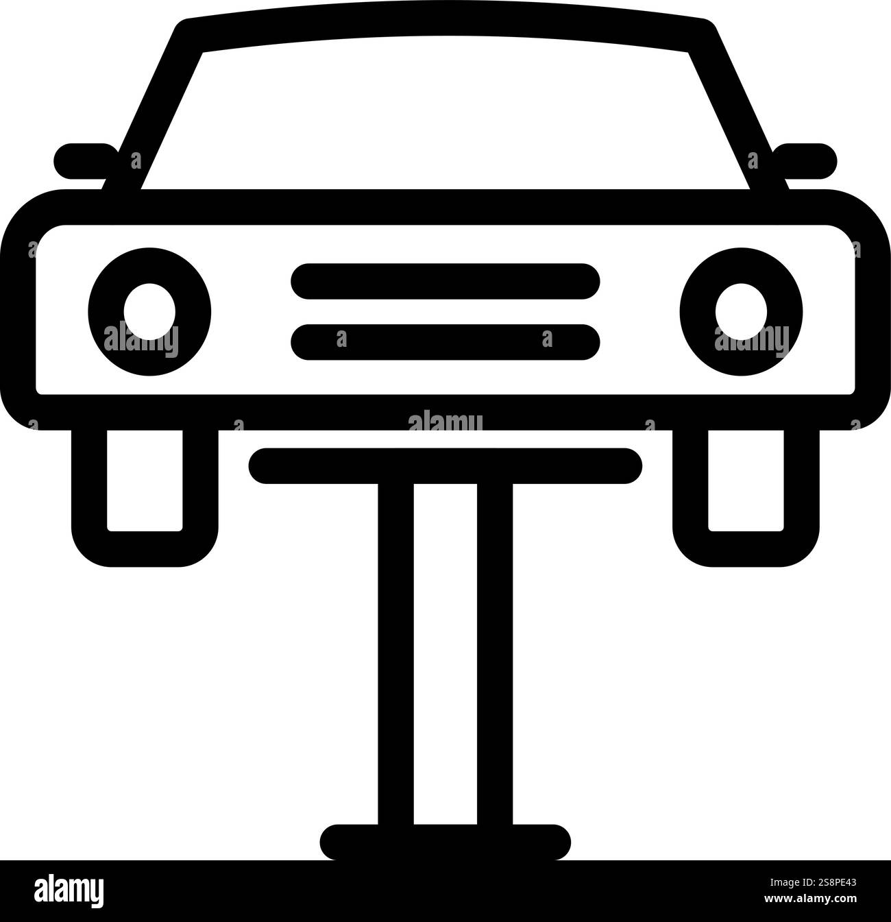 Vektor des Symbols für den Fahrzeugheber. Geeignet für mobile Apps, Web-Apps und Printmedien. Stock Vektor