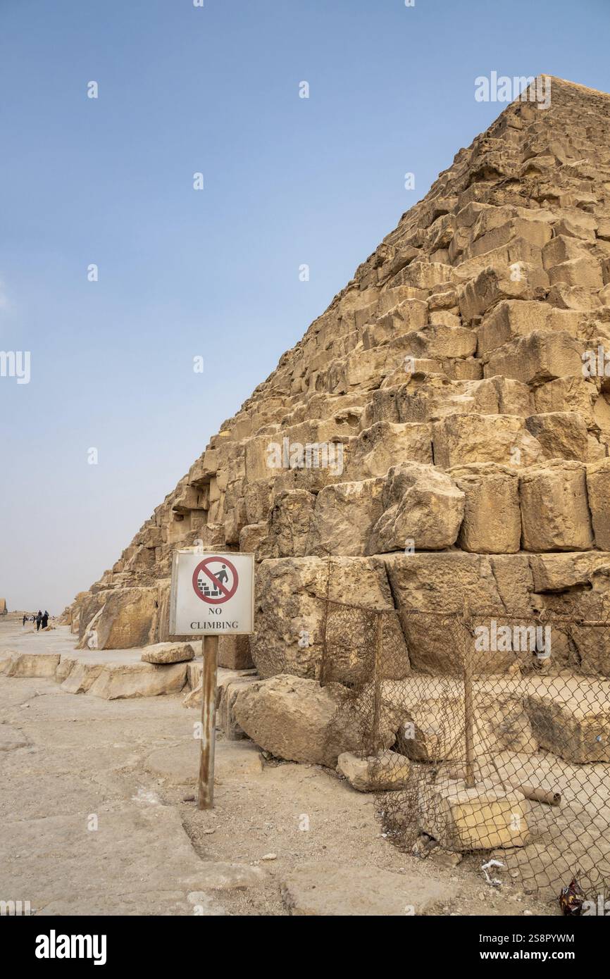 Ein Bild der Pyramiden in Gizeh Kairo Ägypten Stockfoto