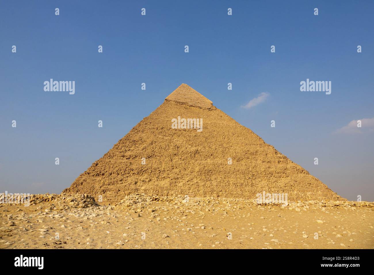 Ein Bild der Pyramiden in Gizeh Kairo Ägypten Stockfoto