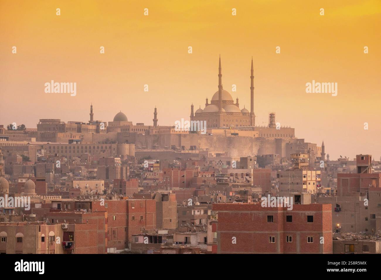 Ein Bild von einem Sonnenuntergang in Kairo Ägypten Stockfoto