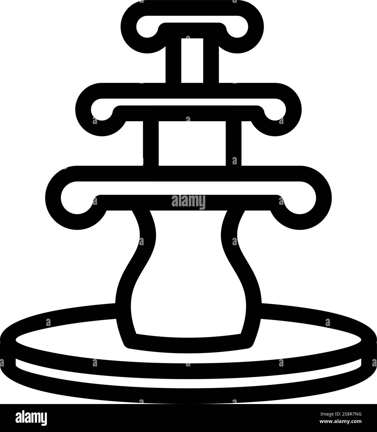 Vektor des Brunnensymbols. Geeignet für mobile Apps, Web-Apps und Printmedien. Stock Vektor