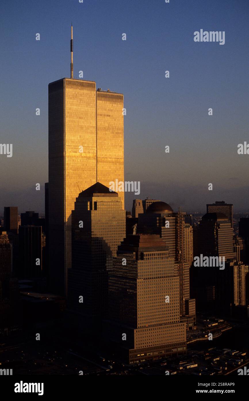 Twin-Tower. Luftaufnahme. New York City. USA Stockfoto Twin-Tower. Luftaufnahme. New York City. USA Stockfoto