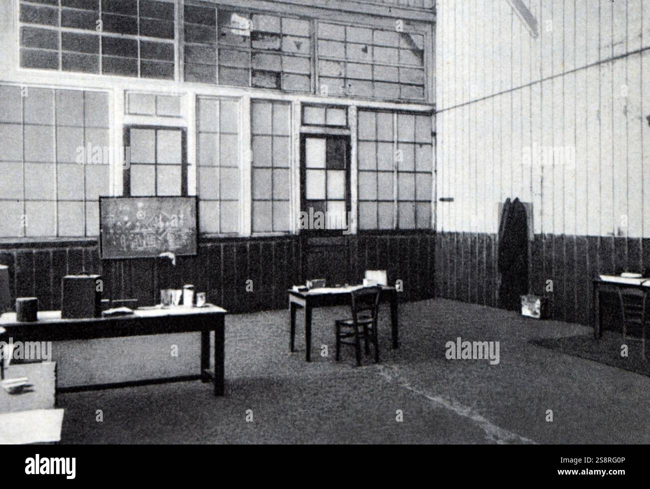 Foto des Büros von Pierre Curie (1859-1906), ein französischer Physiker, ein Pionier in der Kristallographie, Magnetismus, piezoelektrizität und Radioaktivität. Pierre war auch der Ehemann von Marie Curie. Vom 19. Jahrhundert Stockfoto